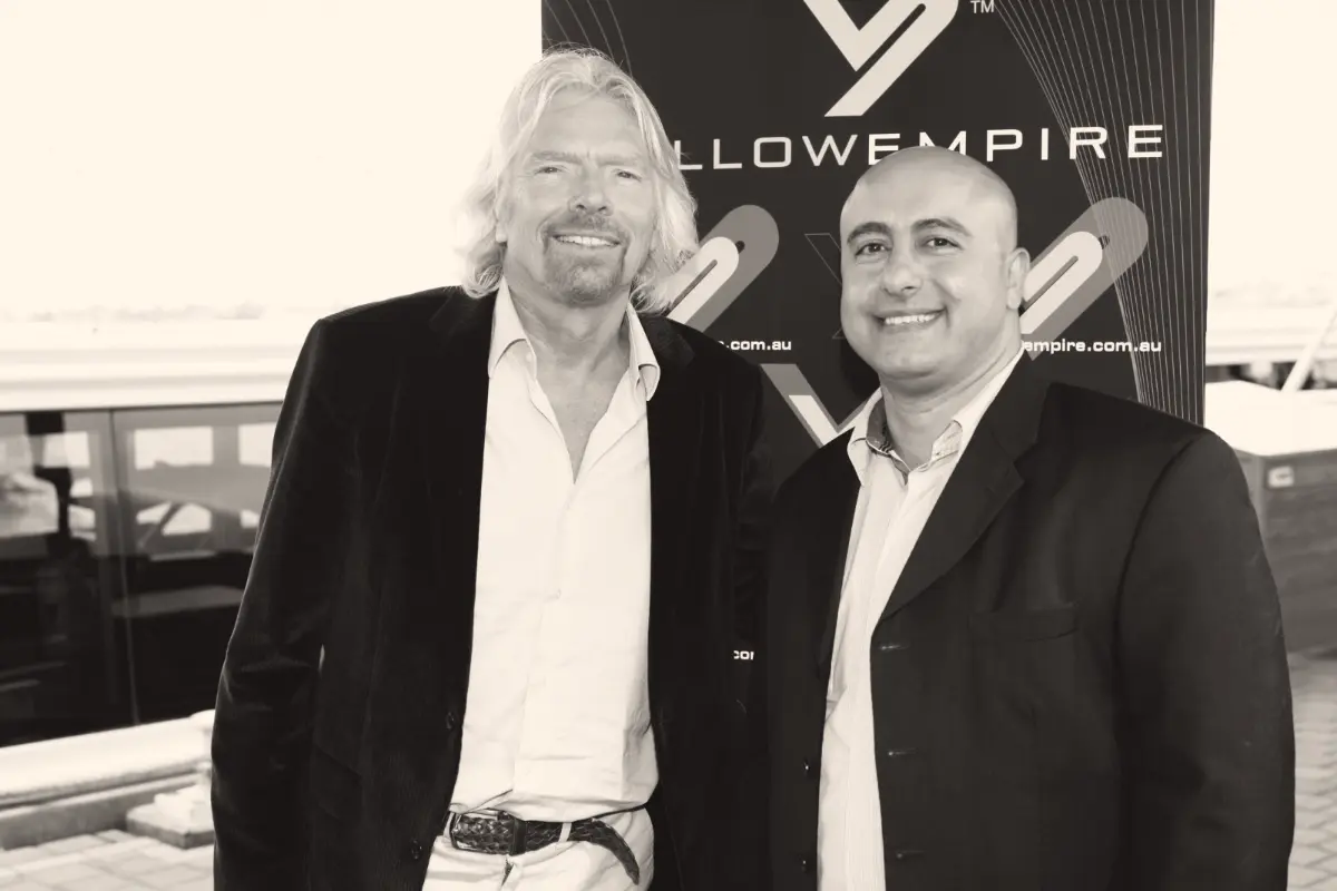 George Helou with Sir Richard Branson