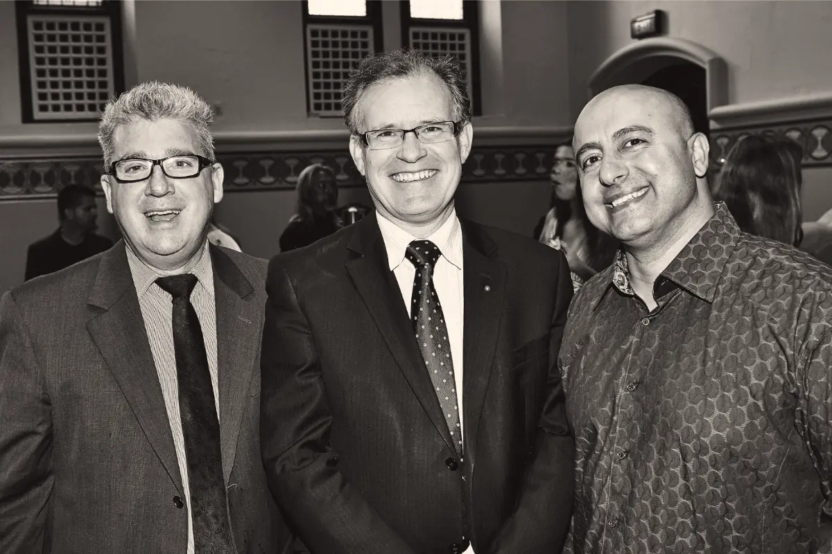 George Helou among Perth business people at the book launch, 2015